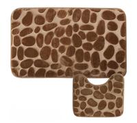 Your bathroom Bath Mat 2-Piece Machine Washable Ultra Soft Memory Foam Non-Slip Bath Mat For Bathrooms Quick Dry Polyester Fiber Toilet Shower Pedestal Foot Mat Super Water Absorbent Mould Free