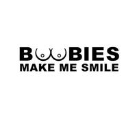 Your Boobies Make ME Smile More Than Your Eyes Window Stickers Car Stickers(Black,30X7.5CM)