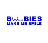 Your Boobies Make ME Smile More Than Your Eyes Window Stickers Car Stickers(Blue,20X5CM)