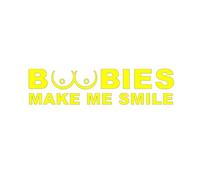 Your Boobies Make ME Smile More Than Your Eyes Window Stickers Car Stickers(Yellow,40X10CM)