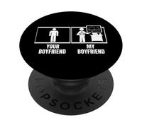 Your Boyfriend My Boyfriend Girlfriend Funny Art Teacher PopSockets Adhesive PopGrip