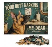 Your Butt Napkins My Dear Adult Wooden Jigsaw, 1000 Pieces | For gifting: Adult Puzzle - border-first or section-first building options during indoor leisure.