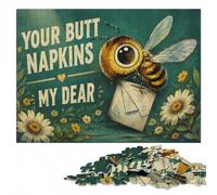 Your Butt Napkins My Dear Classic Wooden Jigsaw, Adults, 1000 Pieces | Adult Jigsaw Puzzle: border-first or section-first building options over several sessions.