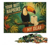 Your Butt Napkins My Dear Colourful Wooden Puzzle for Adults, 500 Pieces | Jigsaw Puzzle - visible image details for section-by-section building at your own pace.