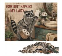 Your Butt Napkins My Lady Indoor Wooden Puzzle, Adults, 1000 Pieces | Border-first building: steady puzzle progress alone or together.