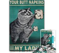 Your Butt Napkins My Lady Wood Puzzle Challenge, Adults, 1000 Pieces | Border-first building - an activity that can be paused and resumed in spare time.