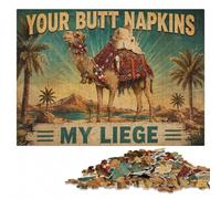 Your Butt Napkins My Liege Art Wooden Puzzle, Adults, 1000 Pieces | Border-first building: easier piece organisation on weekends.