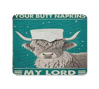 Your Butt Napkins My Lord Cow Mouse Pad, Square Non-Slip Rubber Personalized Computer Mouse Mat, Waterproof Cute Desk Mousepad for Gaming Office Laptop Home 8x10 inch