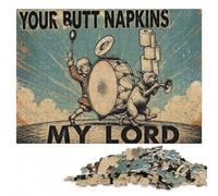 Your Butt Napkins My Lord Wooden Jigsaw 300 Pieces for Adults | Shared puzzle time - easier piece organisation at your own pace.