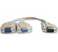 Your Cable Store 1 Foot 9 Pin Serial Splitter Cable DB9 1M / 2F RS232
