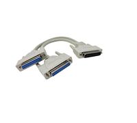 Your Cable Store 1 Foot DB25 Male to Two DB25 Female Serial Splitter Cable
