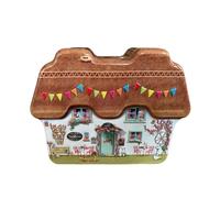 your castle Classic Cottage Biscuit Tin Tin Decorative Box Retro Tin 17 x 12 x 4.5 cm Volume 600 ml