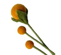 your castle Felt Flowers, Handmade Decorative Flowers, Artificial Flowers, Fair Trade, Sustainable Decoration Made of Felt, Artificial Flowers Like Real, Pack of 3 in Dark Yellow