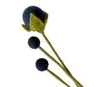 your castle Felt Flowers, Handmade Decorative Flowers, Fair Trade, Sustainable Felt Decoration, Realistic Artificial Flowers, Artificial Fabric Flowers, Pack of 3 in Dark Blue