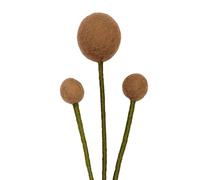 your castle Felt Flowers Handmade Decorative Flowers for Custom Creations, Sustainable Gift, Fair Trade, Realistic Artificial Flowers, Pack of 3 in Light Brown