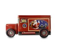 your castle Santa Truck Tin Biscuit Tin Van with Santa Decorative Box for Biscuits Chocolate Chocolates Storage Approx. 24 x 7.5 x 11 cm Volume: 1.2 L