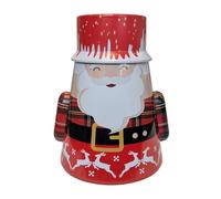 your castle Tin Tin Xmas Santa Biscuit Tin Decorative Box Retro Tin Christmas Biscuits Cookie Storage Dimensions: 19.5 x 13 x 8 cm
