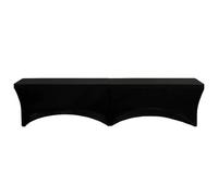 YOUR CHAIR COVERS - Stretch Spandex 6 ft. Lifetime Bench Cover - Black Removable and Washable Stretch Fit Lifetime Bench Covers