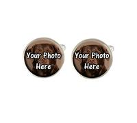 Your Chocolate Labrador Photo Personalised Pet Dog Mens Cufflinks Birthday Fathers Day Gift
