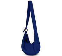 YOUR COZY Hobo Crossbody Bag for Women - Handmade Cotton Boho Purse with Wooden Ring | Lightweight Slouchy Shoulder Sling Tote Bag (Royal Blue)