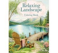 YOUR CREATIVE REFUGE: RELAXING LANDSCAPES TO COLOR: A book featuring stunning natural landscapes and cozy interiors to color. 50 illustrations for ... stress relief, and finding serenity.