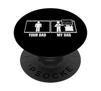Your Dad My Dad Daughter Son Funny Art Teacher PopSockets Adhesive PopGrip