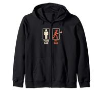 Your Dad My Dad Firefighter Hero Daughter Son Father's Day Zip Hoodie