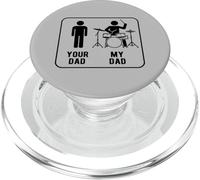 Your Dad vs My Dad Funny Dad Drummer Design PopSockets PopGrip for MagSafe