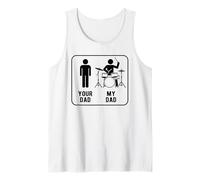 Your Dad vs My Dad Funny Dad Drummer Design Tank Top