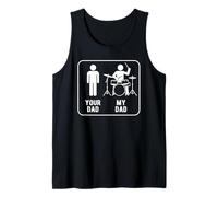 Your Dad vs My Dad Funny Dad Drummer Design Tank Top