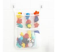Your Day Mate Bathroom Toy Storage, Organiser Net with 6 x Adhesive Hooks, Baby Bath Toys Organiser, Accessory Bag Bathroom, Storage Hanging Net Mesh Shower Accessories, Baby Bath Bag