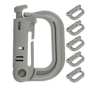 Your Day Mate Carabiner, D-shape, made of plastic, Molle carabiner for tactical equipment, belt, rucksack, key ring, plastic carabiner clip belt loop