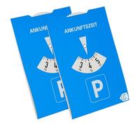 Your Day Mate Parking disc, 2 pieces, in blue, made of paper, double-sided adjustable, parking meter with ANKUNFTSZEIT, for car, truck, motorhome, Parking Disc Blue, parking discs, parking card