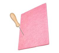 Your Day Mate Prickel Set for handicrafts, with prickel Needle and prickel Felt, Pink, 7.87 x 5.91 x 0.35 mat, Made of Sturdy Felt Fabric, prickel kit for Children and Adults, Without templates