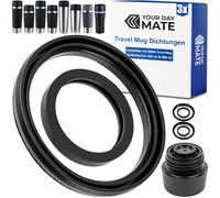 Your Day Mate Replacement Sealing Rings Set, 3 Sets, Compatible with EMSA Travel Mug 360 ml Classic, 500 ml Grande, with Comfort Screw Cap and Predecessor Model, Made of Food-Grade Silicone