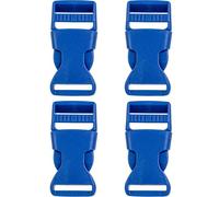 Your Day Mate Side release Buckle, 25 mm, 4 pieces, blue, plastic, push-in buckle click fastener, replacement buckle, fastener repair, backpack strap clip, clipper strap, webbing plastic closing