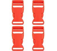 Your Day Mate Side release Buckle, 25 mm, 4 pieces, red, plastic, push-in buckle click fastener, replacement part, fastener repair, backpack strap clip, clipper strap, webbing plastic closing