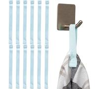 Your Day Mate Towel Hanger for Sewing on, 12 Pieces, 150 x 12 mm Loops, in Light Blue, Made of Cotton, Folded and Sewn Ends, Hanger Holder Set for Tea Towel, Hand Towel, Cloth, Decoration, Camping