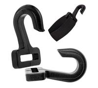 Your Day Mate Webbing tensioning hooks, 12 pieces, for tent poles up to Ø 10 mm thick and 20 mm wide webbing, black ABS plastic, hooks for outdoor tent, awning, tarpaulin, pole clip, camper tent clip