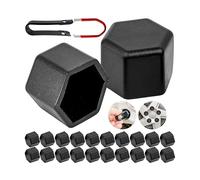 Your Day Mate Wheel bolt and nut cap set, 24-piece, for 21 mm hexagon bolts and nuts, min. Ø 28 mm wheel bolt hole, silicone wheel nut caps in black, 2 x tool, wheel bolt cover
