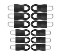 Your Day Mate Zip Pullers for Repair, 12 Sets, Each 6 x 35 mm and 45 mm Total Length, Pluggable, Zip Slider for Suitcase, Backpack, Handbag