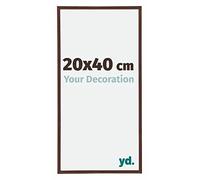 Your Decoration - Picture Frame 20,00x40,00 cm - Brown - UV Resistant Glass Plate - Anti-Reflective -Annecy