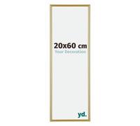Your Decoration - Picture Frame 20x60 cm - Gold - Decorative Wall Frame in Plastic with Antireflection - Frame 20x60 - Annecy
