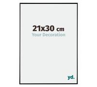 Your Decoration - Picture Frame 21x30 cm - Black High Gloss - Decorative Wall Frame in Plastic with Antireflection - Frame 21x30 - Evry