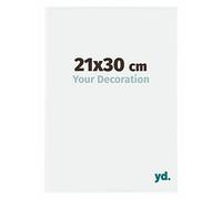 Your Decoration - Picture Frame 21x30 cm - White High Gloss - Decorative Wall Frame in Plastic with Antireflection - Frame 21x30 - Evry