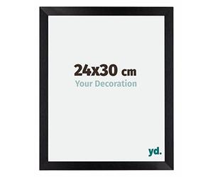 Your Decoration - Picture Frame 24x30 cm - Black Matte - Decorative Wall Frame in MDF with Antireflection - Frame 24x30 - Mura