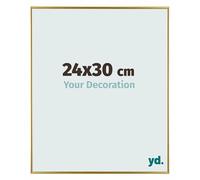 Your Decoration - Picture Frame 24x30 cm - Gold - Decorative Wall Frame in Plastic with Antireflection - Frame 24x30 - Evry