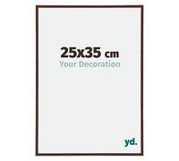 Your Decoration - Picture Frame 25,00x35,00 cm - Brown - UV Resistant Glass Plate - Anti-Reflective -Annecy