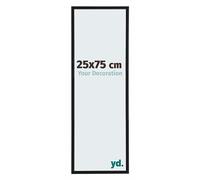 Your Decoration - Picture Frame 25,00x75,00 cm - Black Matte - UV Resistant Glass Plate - Anti-Reflective -Annecy