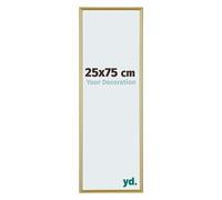 Your Decoration - Picture Frame 25,00x75,00 cm - Gold - UV Resistant Glass Plate - Anti-Reflective -Annecy